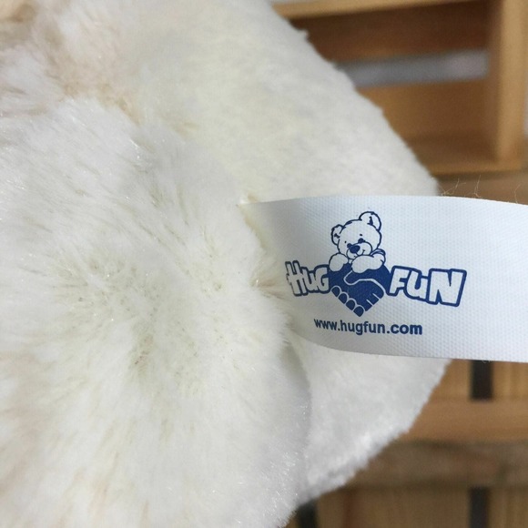 Hugfun Plush Lamb Sheep Blue Eye Bow Easter Egg Stuffed Animal Cuddly Baby Toy - Picture 2 of 9